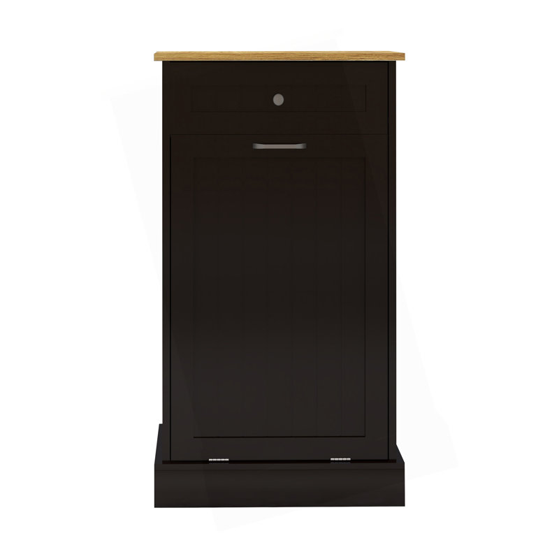 Versatile Tilt-Out Trash Cabinet For Kitchen And Laundry, With Multiple Functions And Stylish Design.