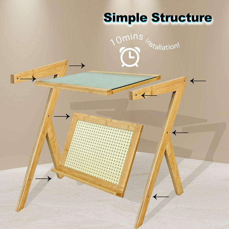 Table de bout Gaelle, Brun foncé, H 21,73 po x l 17,13 po x P 14,41 po