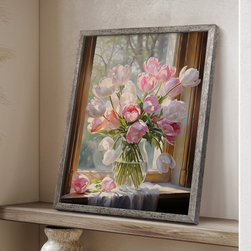 Reproduction encadrée FLORAL Series DCCDVI - bois massif, H 11 po x l 9 po