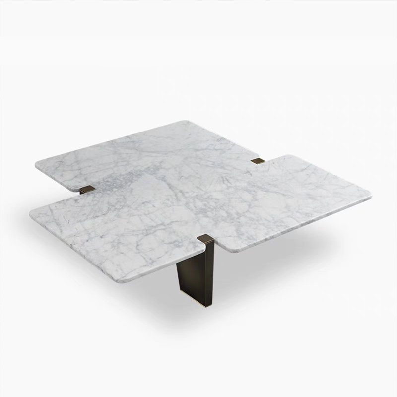 Simple natural marble creative coffee table