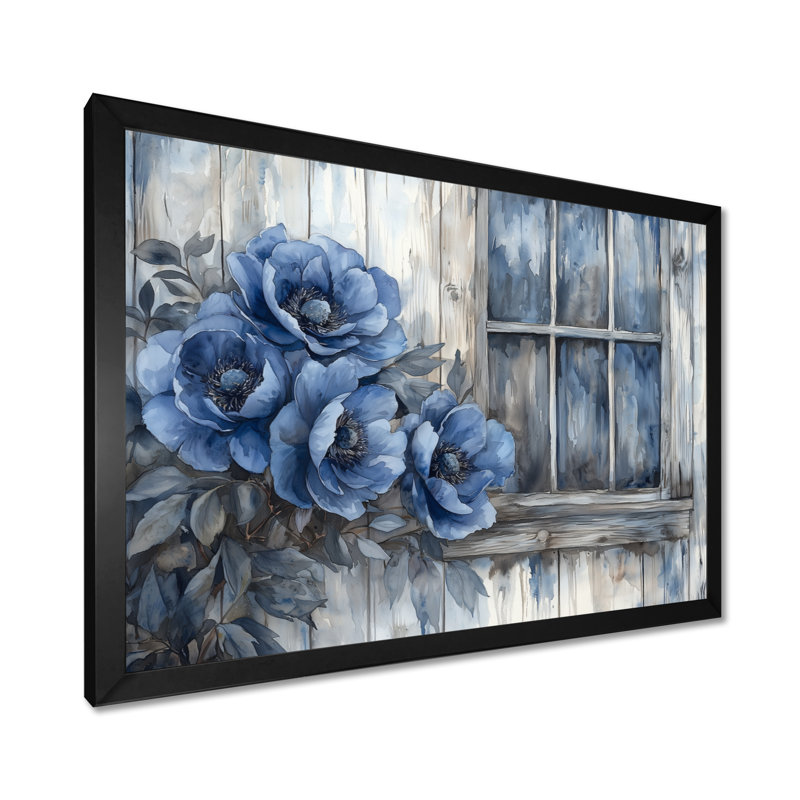 Alger - Floral Oversized Canvas Prints, Reproduction encadrée d'une seule photo sans pass, Noir, noir, noir, noir
