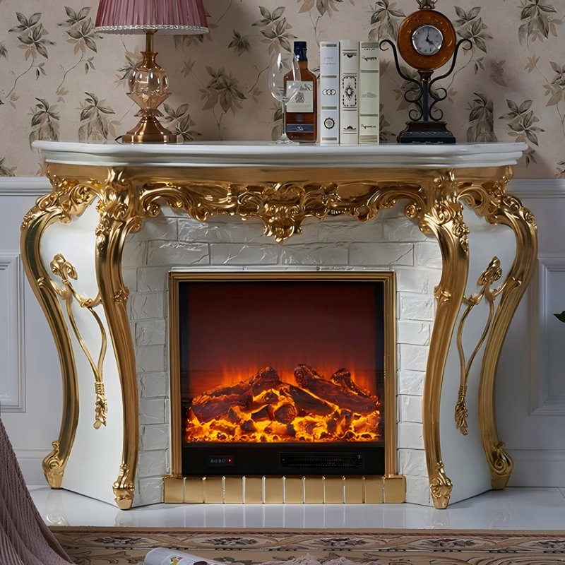 56.30"Modern Luxury Platinum Decorative Mantel