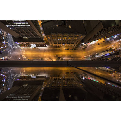 Vue aérienne de City Street par - photographie sur toile tendue