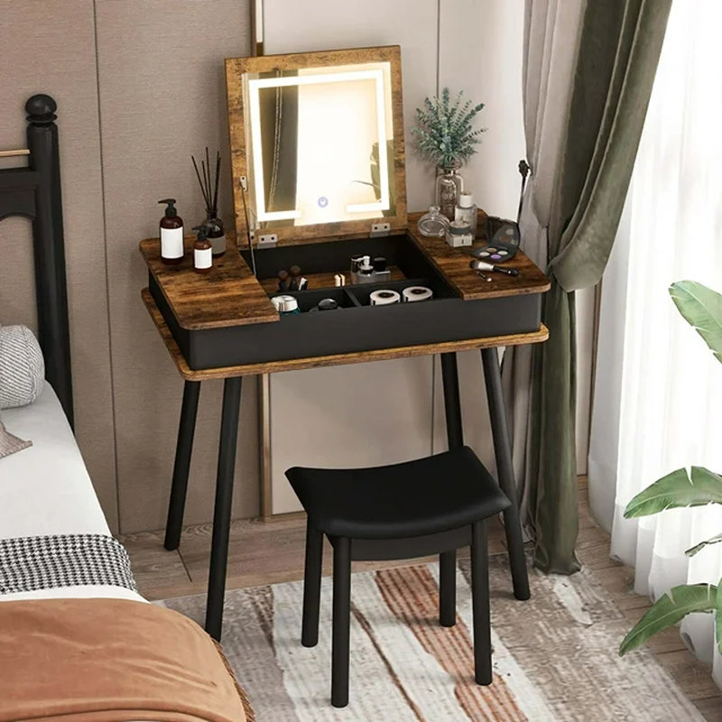 Ensemble coiffeuse et tabouret Dorsi