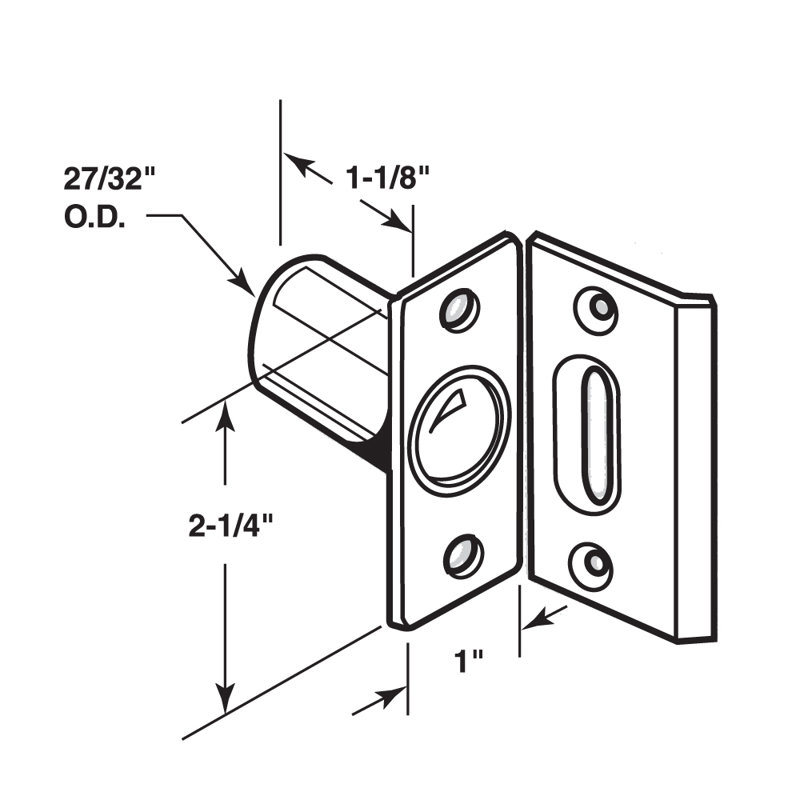 Portes à charnières intérieures et à boule Prime-Line, H 1,13 po x l 4 po x P 5,25 po