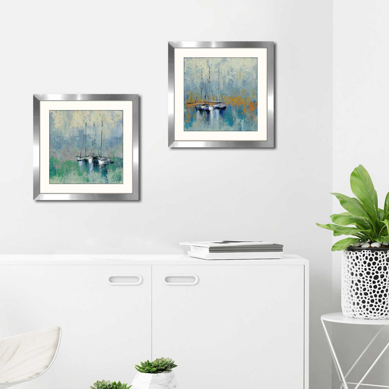 Silvia Vassileva «Bateaux dans le port II», impression sous verre