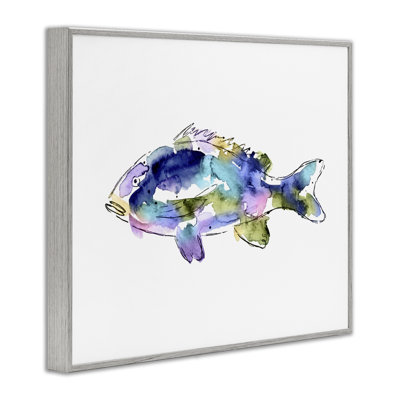 Watercolor Style Fish Framed Giclee Art by Lisa Nohren