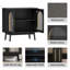 Armoire décorative noire 31,5 po à 2 portes avec tablette réglable-1952293173