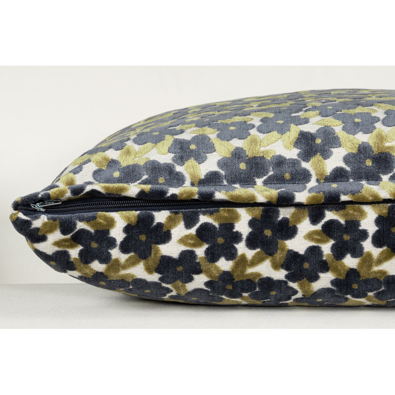 Coussin décoratif Birch lane Gretchen Indigo, Plumes