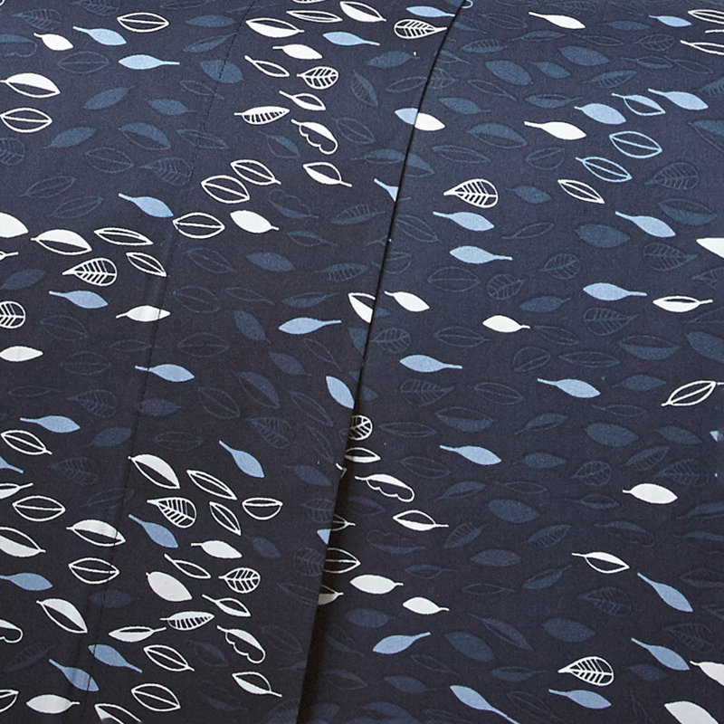 Twin XL Blue Botanical Print Microfiber Sheet Set