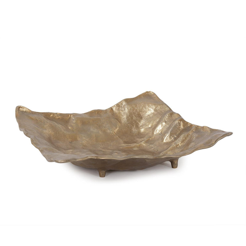 Rough Gold Uneven Square Dish