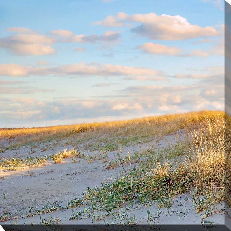 «Grassy Dunes Panorama I» par Brooke T. Ryan - photographie, H 18 po x l 18 po x P 1 po, Toile tendue