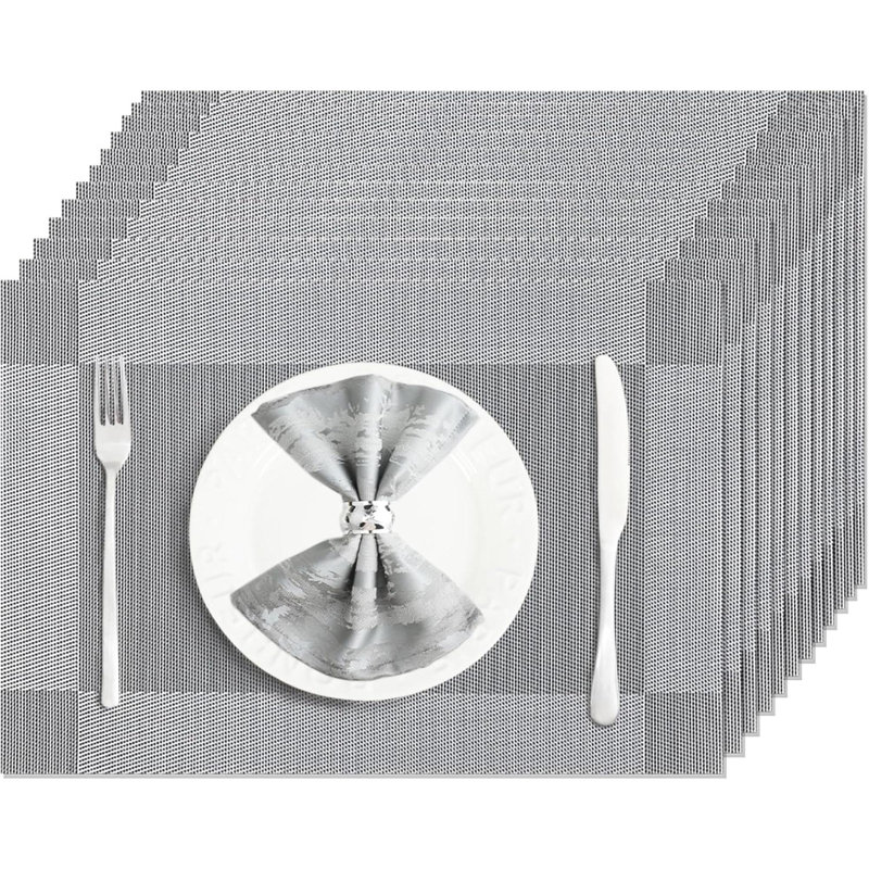 Ensemble de 12 napperons lavables et essuyables pour la table de salle à manger
