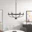 Luminaire de style lustre industriel rond classique 6 lumières Bellandra-141617960
