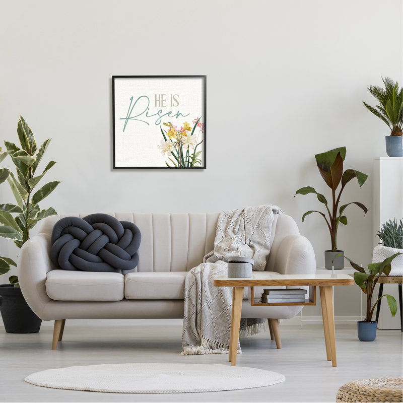 Il est ressuscité, Giclée encadrée noir minuit, H 24 po x l 24 po x P 1,5 po