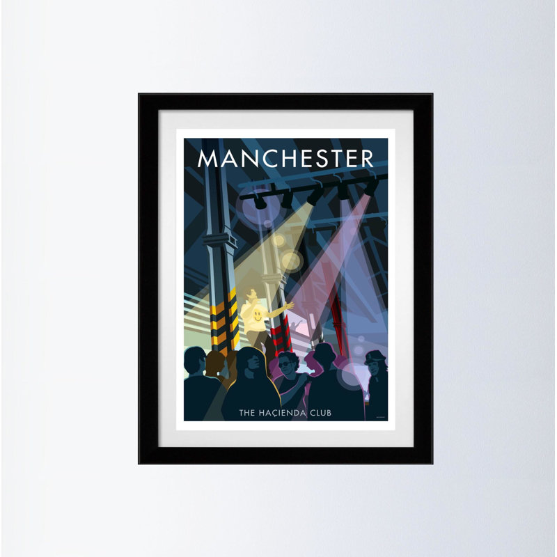 Manchester 11 by Stephen Millership - Print, Black, 54cm H x 44cm W x 2.2cm D