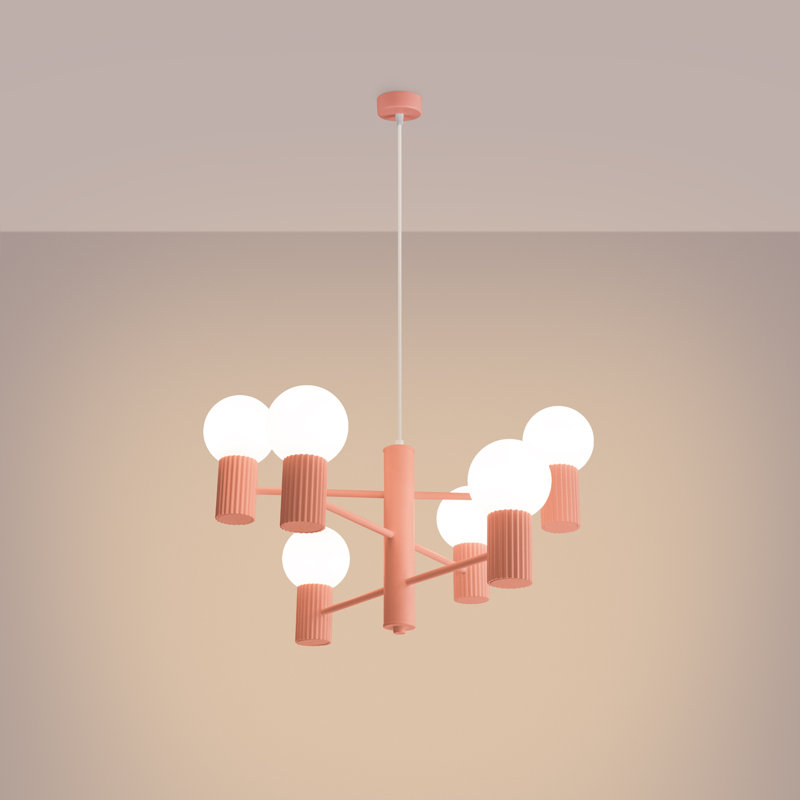 Wynnwood 6 - Light Chandelier, Peach