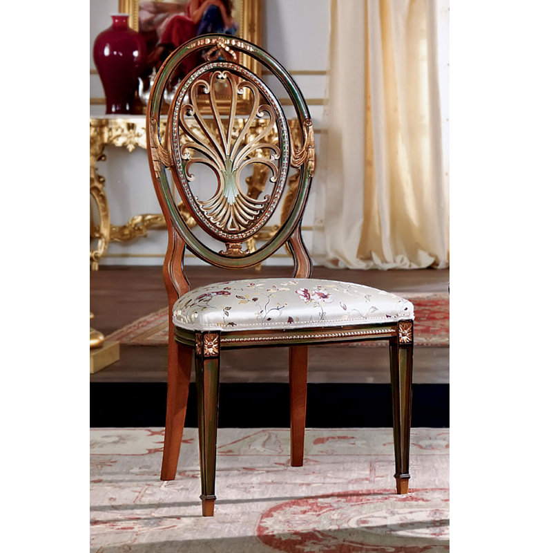 Side Chair in Gray/Brown