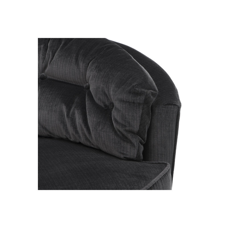 Recla Barrel Chair, Bolard Black Rayon/Viscose