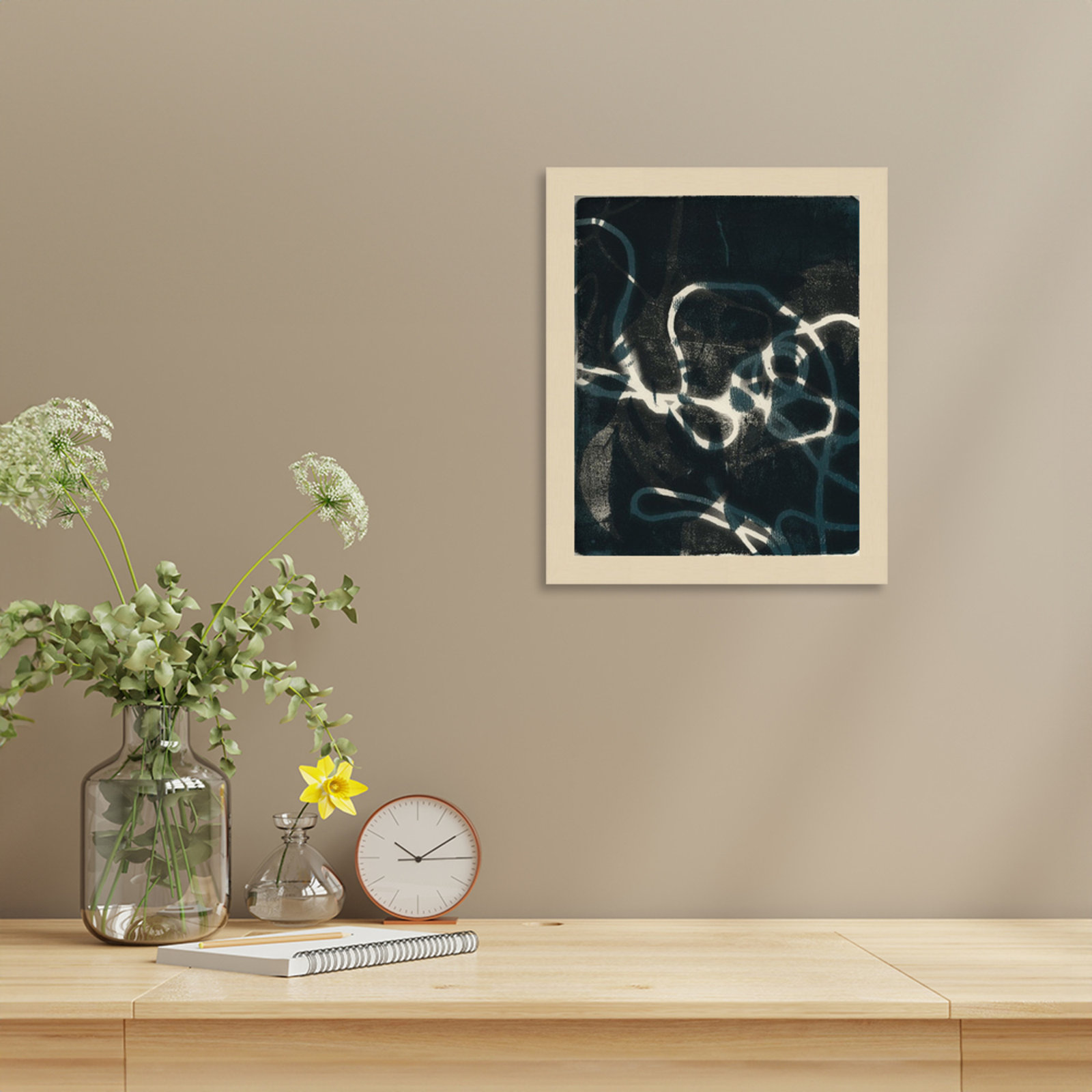 Shifting Shadows II Print by Victoria Barnes, Brown, 13" H x 11" W