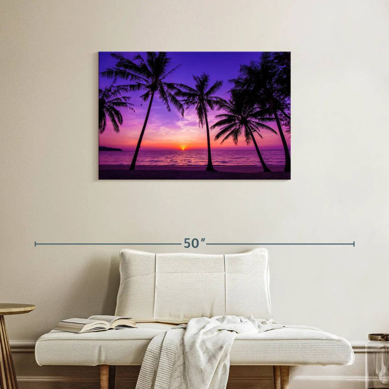 Gillard, mauve, rose, coucher de soleil, H 24 po x l 36 po