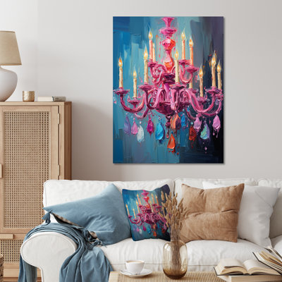 Lustre rose Pop Art Glamour - lustre en métal