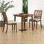 Ensemble de salle à manger à abattants 3 pièces pour 3 personnes - Table pliante compacte avec 2 chaises rembourrées, design moderne Mid-Century pour petits appartements, coins repas et cuisines douillettes-5512190-5618284