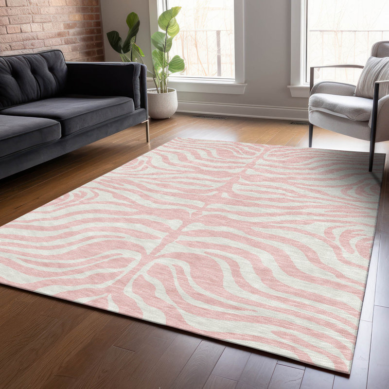 Tapis intérieur / extérieur rose Solstice , 8' x 10'