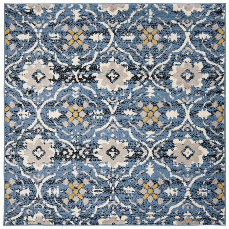 Dalrymple Performance Oriental Rug, Square 6'7"