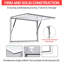 Concession Window for Food Truck, Aluminum Alloy Serving Window, Concession Awning Door Up to 85 Degrees, Perfect for BBQ Trailer, Mobile Catering, Glass Not Included-772467158