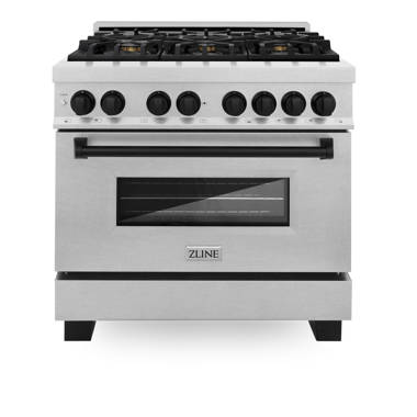 Kucht 36 in. 5.2 cu. ft. Dual Fuel Range with Gas Stove and Electric Oven  with Convection Oven in White with Gold Handle KDF362-W-GOLD - The Home  Depot