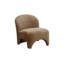 Chaise d'appoint entièrement rembourrée avec base avant arquée, dossier arrondi-407547861