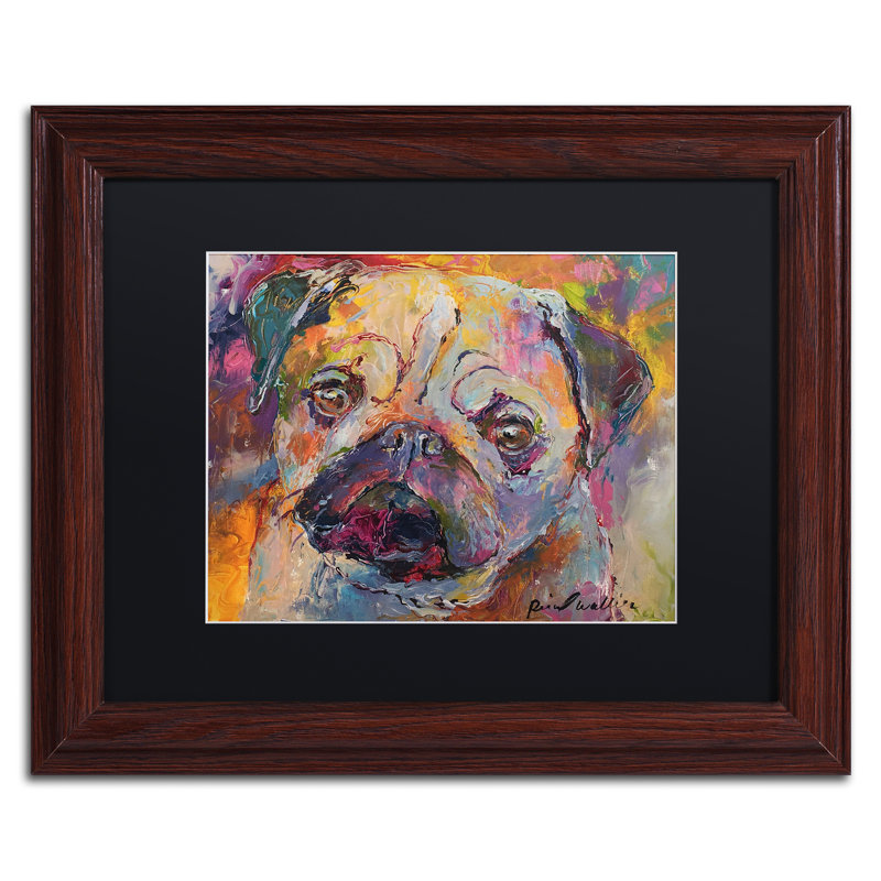 Modern & Contemporary Painting Print, 11" H x 14" W x 0.5" D, Wood Grain Framed, Black