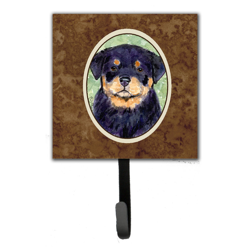 Porte-laisse rottweiler et crochet mural