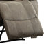Fauteuil inclinable gris poli avec accoudoirs coussinés