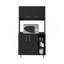 Armoire de cuisine double à quatre portes, trois tablettes, noir-1799503895
