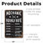 Enseigne mécanique en plastique à taux horaire 11 po x 17 po-119524997