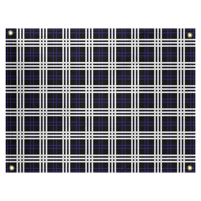 Tapisserie polyester Baltimore Luxury, H 59 po x l 80 po, Noir / mauve / blanc