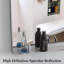 Miroir mural 60 po x 36 po surdimensionné avec cadre argenté-450817838-450817839