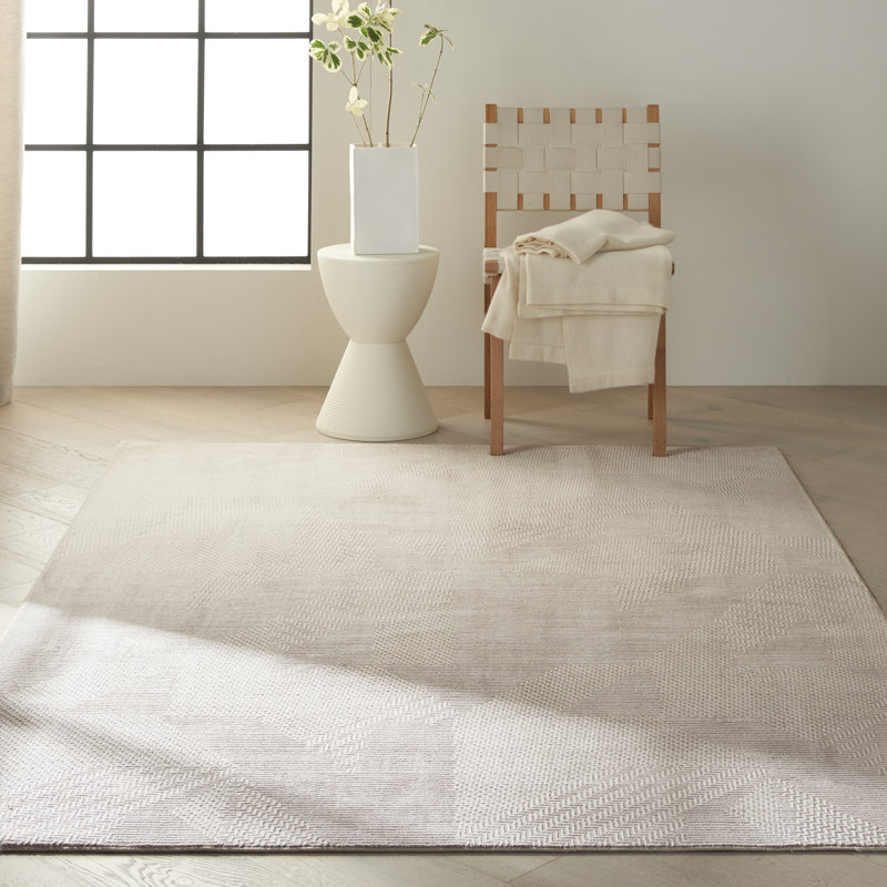 Orlando Machine Woven Grey beige Indoor Rug, Rectangle 119 x 180cm