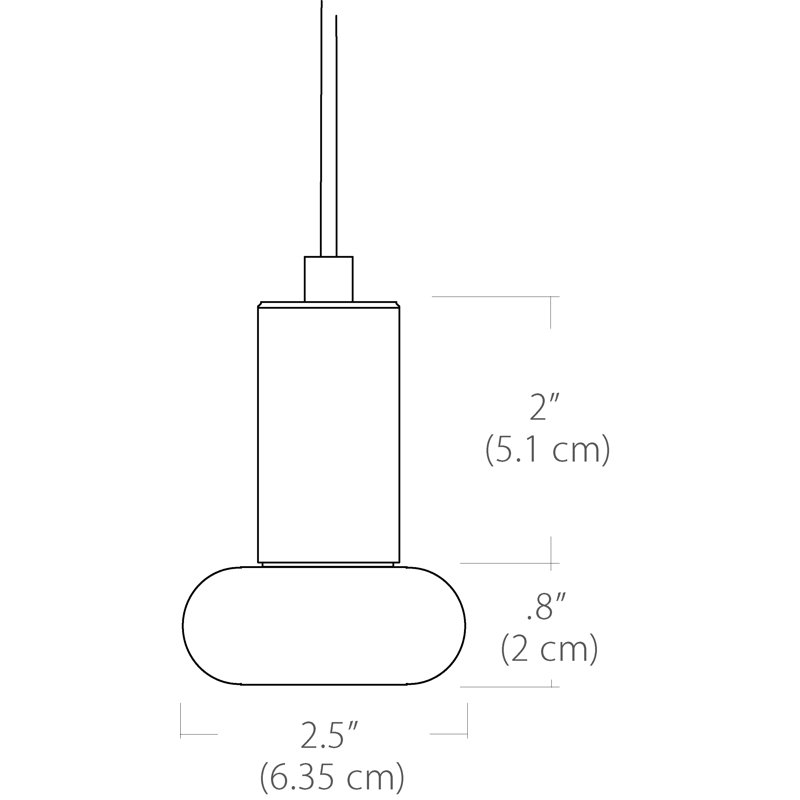 Mushroom 1 - Light Single Round / Oval LED Pendant, Polished Chrome