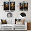 Golden Bitcoin Genesis - ensemble de 2 décorations murales abstraites en métal-1258600312