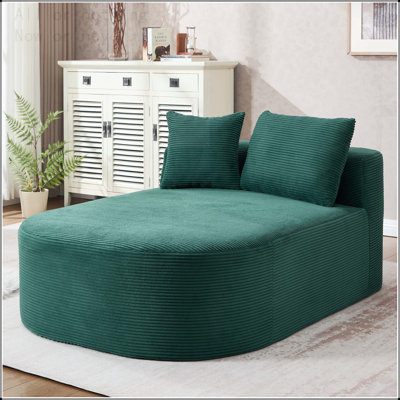 67.5''Chaise Lounge Chair 46'' Wide Seat Indoor Corduroy Oversized Sleeper Sofa