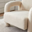 Chaise d'appoint en sherpa moderne