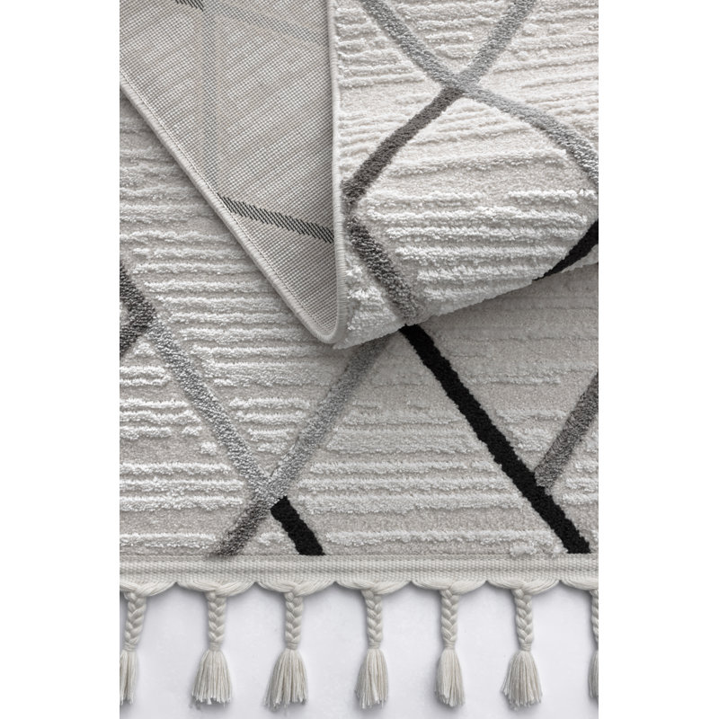 Samata Geometric Machine Made Indoor / Outdoor Area Rug, Runner 80 x 200cm