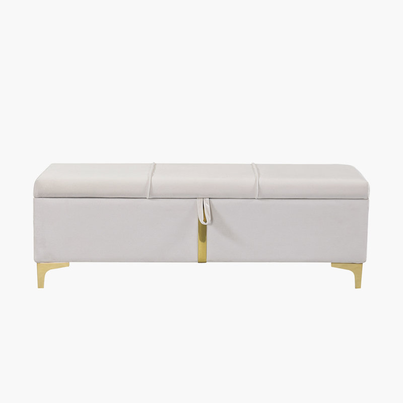 Elegant Upholstered Storage Ottoman