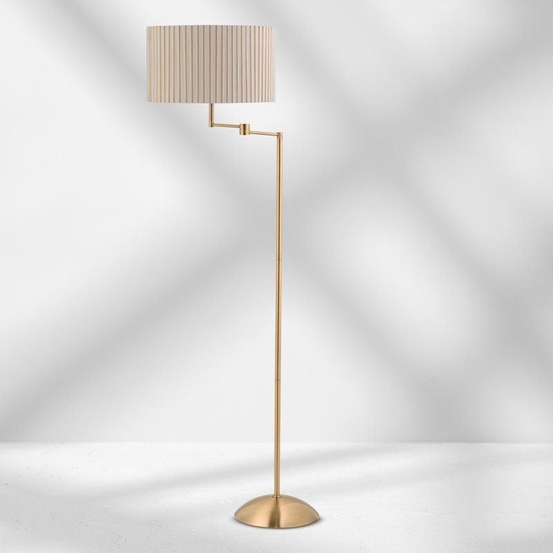 155cm Polished Swing Arm Floor Lamp
