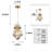 1 - Light Dimmable Crystal Empire Chandelier  With Gold Finish