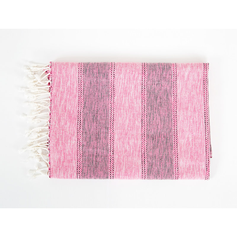 Serviette de plage 100% coton Pollard, Rose