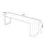 Bureau rectangulaire en bois massif noir-1775863087